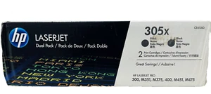 New Genuine HP 305X Black 2PK Toner Cartridge Box - Imagen 1 de 2