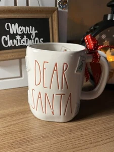 Rae Dunn DEAR SANTA Christmas Mug With Holiday Themed Postage Stamps - Picture 1 of 5