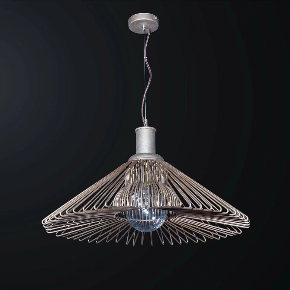 Lampadario moderno design metallo argento 1 luce BGA 3044-s62 - Immagine 1 di 1