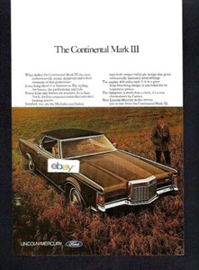 LINCOLN MOTOR CARS 1969 CONTINENTAL MARK III IN BRAUN 460 CUBIC INCH V-8 AD - Bild 1 von 1
