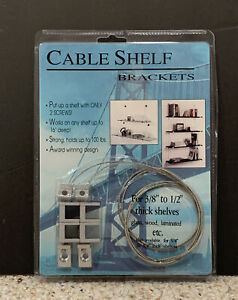 CABLE SHELF BRACKET for 3/8"-1/2" thick shelf & up to 16" deep Design By Landau