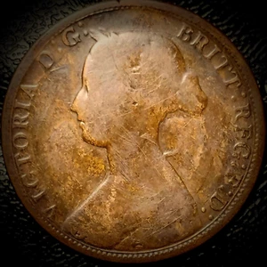 Gran Bretagna 1871 - mezzo penny e mezzo, data chiave - Victoria KM#748,2 - Foto 1 di 2