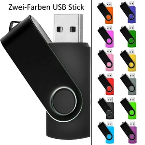  Zweifarbiger USB STICK SWIVEL SCHWARZ + schwarzem Bügel plus zweite Farbe dazu - Bild 1 von 13