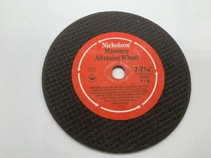 Nicholson 81525 7-7-1/4" Masonry Abrasive Wheel, With Universal Knockout Hole - Picture 1 of 1