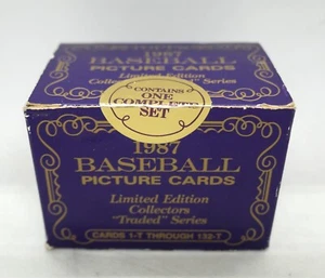 1987 TOPPS TRADED TIFFANY BASEBALL COMPLETE 132 CARD FACTORY SEALED SET - Picture 1 of 3