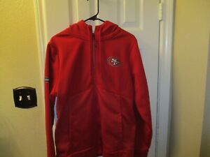 San Francisco 49ers Men’s Jacket Medium Full Zipper Hooded Red Under Armor