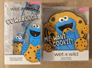 Sesame Street x Wet N Wild Cookie Monster Hand Mirror & Eyelash Curler Set - Picture 1 of 2