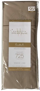 Hoja Plana TAUPE Wamsutta Dream Zone 725 TC 100% Pima Algodón Gran Tamaño REINA NUEVA - Imagen 1 de 2