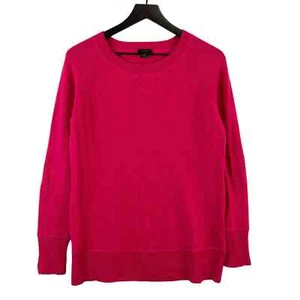 Only Mine (S) Womens 100% Cashmere Crew Knit Sweater Hot Pink - Picture 1 of 10