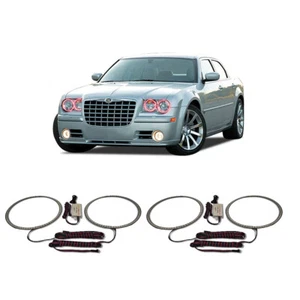 Kit de halo de faros de ojo de ángel rojo brillante para Chrysler 300 05-10 - Imagen 1 de 3