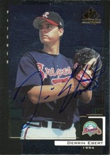 1999 Richmond Braves DERRIN EBERT Signed Card autograph AUTO RC
