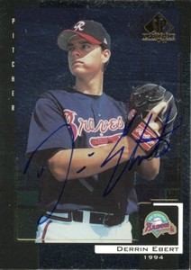 1999 Richmond Braves DERRIN EBERT Signed Card autograph AUTO RC