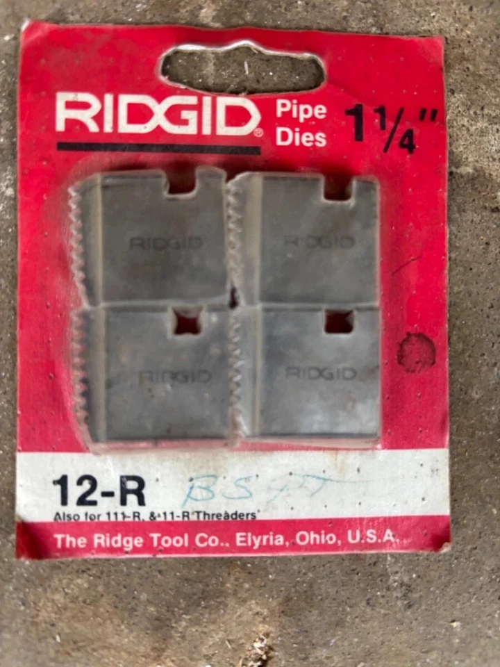 Ridgid  Dies  12 R , 1-1/4 BSPT  Cat 45878 Free Expedit Shipping - Image 1 of 1