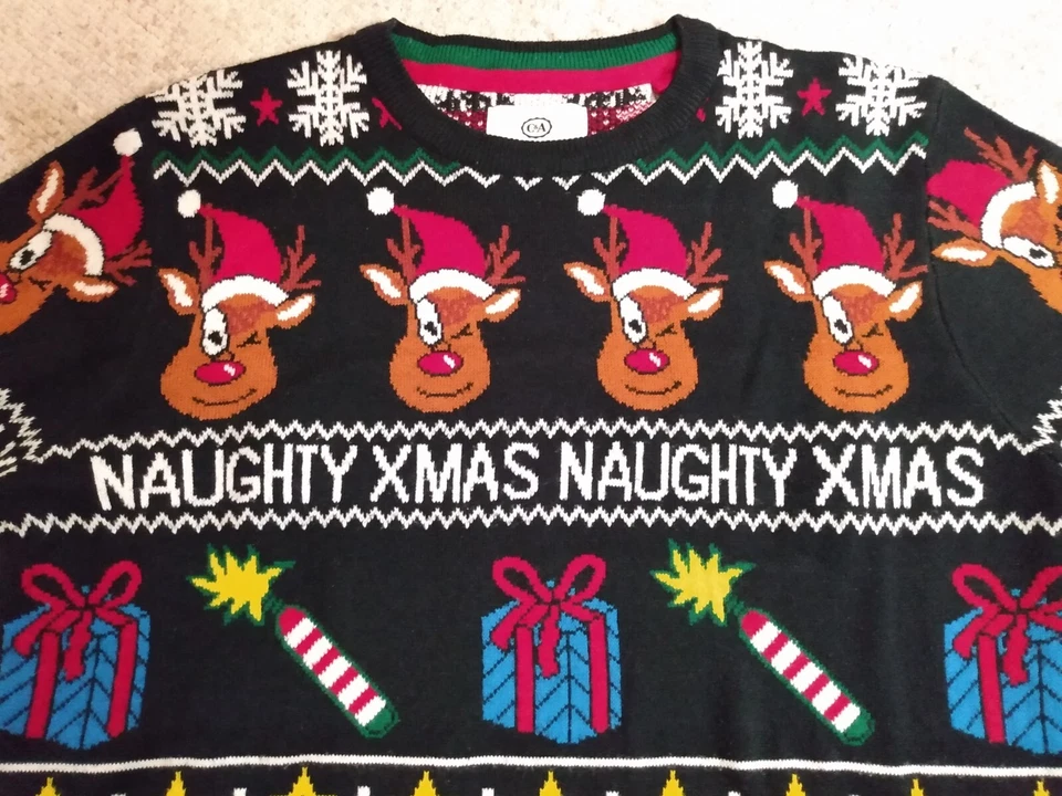 festlicher Pullover Weihnachten von C&A für Herren Jungen Gr. M - Bild 1 von 4