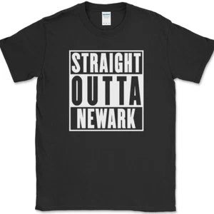 Straight Outta Newark  New Jersey NJ T-Shirt Funny State City Pride Text Tee - Bild 1 von 10
