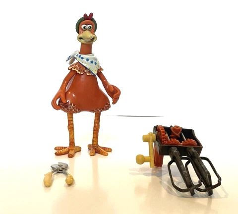 Chicken Run, Ginger Action Figure, Playmates, Loose with Accessories Cover