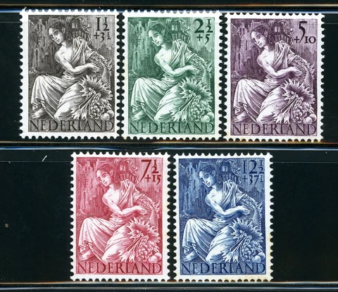 Stamps Netherlands, Scott # B159-B163 Mint NH, complete set Cover