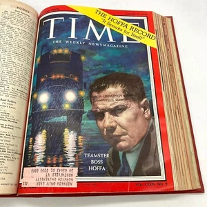 1959 Time Magazine Red Bound Teamster Boss Hoffa Rocky Colavito Vol 74 July-Sept - Picture 1 of 19