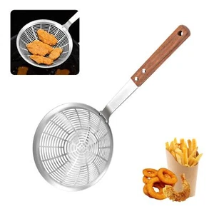 Skimmer Slotted Spoon 304 Stainless Steel Kitchen Spider Pasta Strainer with ... - Picture 1 of 8