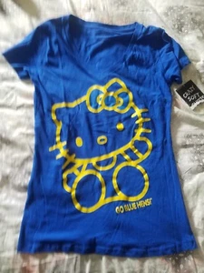 Elegant HELLO KITTY GO BLUE T-SHORT XL - Picture 1 of 3