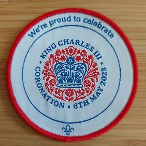 UK Scouting Official Uniform Badge King Charles III Coronation 6th May 2023 - Picture 1 of 1