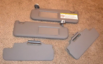 2003-2009 TOYOTA 4RUNNER 4 RUNNER SUNVISORS VISORS LIGHTED GRAY GREY NO CLIPS Foto 1 de 4