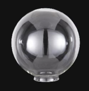 CLEAR GLASS BALL 6" x 3.25" Fitter Light Glassware Replacement GLOBE 9197 NEW