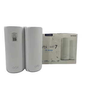 NETGEAR (RBE772) Orbi 770 Series Tri-Band WiFi 7 Mesh System #UM2010 (VK) - Afbeelding 1 van 9