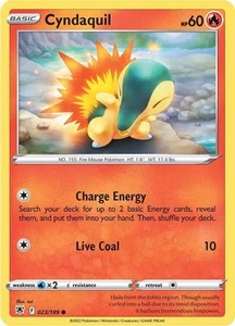 Pokemon Cyndaquil SWSH10: Astral Radiance 023/189 LP - Picture 1 of 1