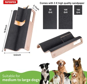 M-Shaped Dog Scratch Pad for Nails with Treat Box, Dog Nail Scratch Board for La - Picture 1 of 12