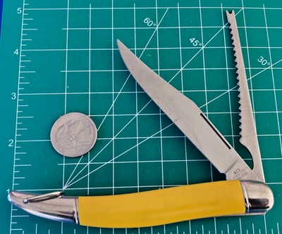 CUCHILLO FILETE PLEGABLE AS HONG KONG NUEVO PESCADOR ESCALADOR HERRAMIENTA DE COLECCIÓN NOS Foto 1 de 4