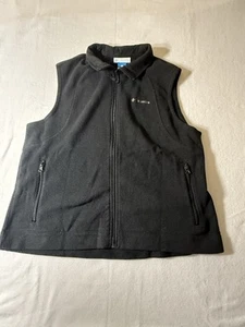 Columbia Sportswear 1X Black Fleece Full Zip Sleeveless Jacket Vest - Picture 1 of 6