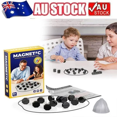 Magnetic-Travel Chess Game – Portable Family Strategy Board Set with Stones AU - image 1 of 4