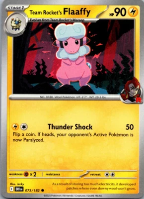 Team Rocket's Flaaffy Common SV10: Destined Rivals 073/182 NM - Image 1 of 2