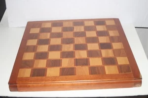 Massivholz Schachbrett Ahorn Nussbaum Mohogonyholz - Bild 1 von 10