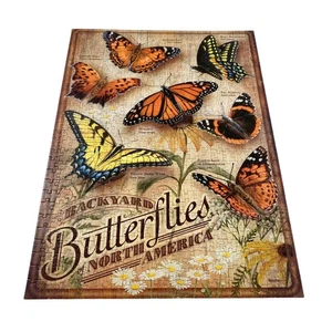 Cobble Hill Backyard Butterflies Rosemary Millette 500 Pieces Puzzle Complete - Picture 1 of 4