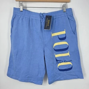 NEW Polo Ralph Lauren Boys Sweat Shorts Blue Size XL (18-20) Logo Stretch - Picture 1 of 7