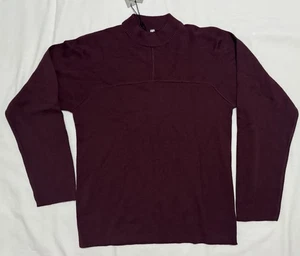 DAMIR DOMA Silent Cropped Sweater Mock Neck Burgundy Red Wool Acrylic Blend M - Picture 1 of 13