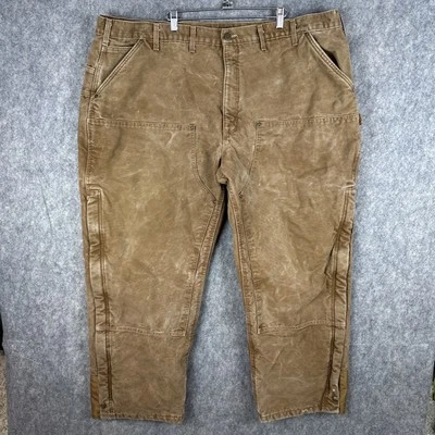 Carhartt Pants B194 Men 50x32 Brown Quilted Lined Double Knee Insulated Workwear - Image 1 of 4