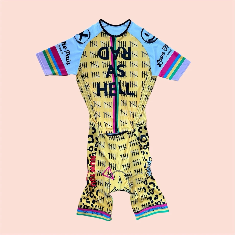 Bicicleta Ciclismo Una Pieza Amarillo Talla M Foto 1 de 4