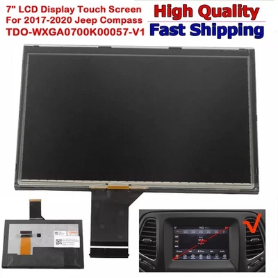 Para 2017-2020 Jeep Compass rádio navegação substituir tela LCD tela sensível ao toque 7" - Imagem 1 de 4
