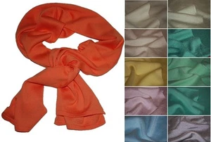 Strick Schal fein uni weiß rot grün schwarz gelb orange blau grau lila NEU - Bild 1 von 12