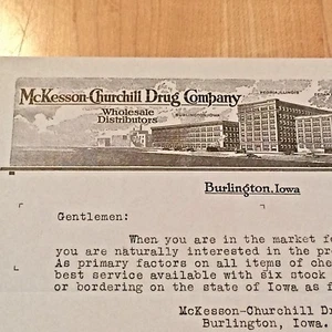 Membrete vintage, McKesson-Churchill Drug Company, 1932 - Imagen 1 de 2