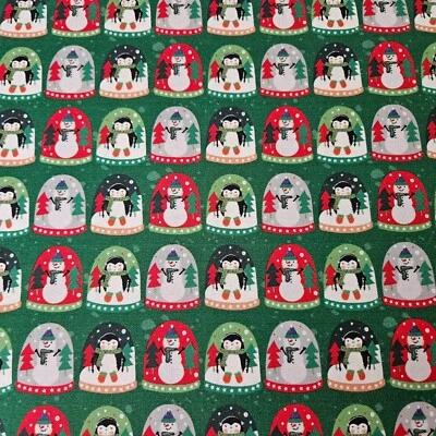 26" Christmas Miniatures Lisa Whitebutton P&B Textiles Snowglobes Red Green - Image 1 of 3