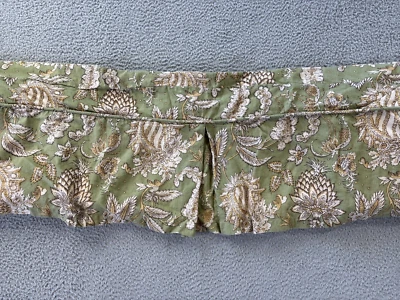 Юбка для кровати Pottery Barn Margaret California Cal King зеленая плиссированная льняная смесь - Изображение 1 из 4