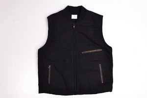 Gilet Billy Reid nero trapuntato cotone full zip taglia XL - Foto 1 di 9