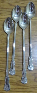 4 Iced Tea Spoons Reed & Barton Select VICTORIA 18/10 Stainless 7 3/4" - Picture 1 of 4