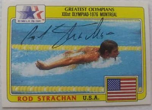 Rod Strachan signierte Schwimmen Olympia Karte - Bild 1 von 3