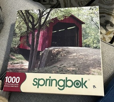 2005 Springbok Puzzle - Covered Bridge Sandy Creek, Missouri 1000 pcs.  Complete - Image 1 of 4