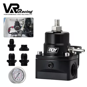 PQY Adjustable Efi Fuel Pressure Regulator Bypass Gauge 6AN 8AN Fitting Injected - Bild 1 von 11